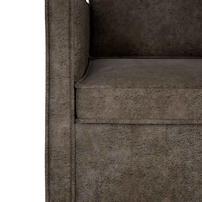 vidaXL 3 Seater Sofa Dark Grey 190 x 81 x 82 cm Faux Suede Fabric