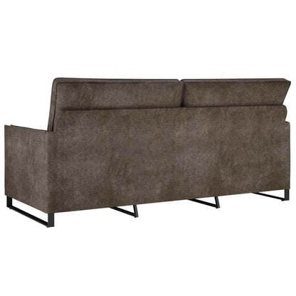 vidaXL 3 Seater Sofa Dark Grey 190 x 81 x 82 cm Faux Suede Fabric