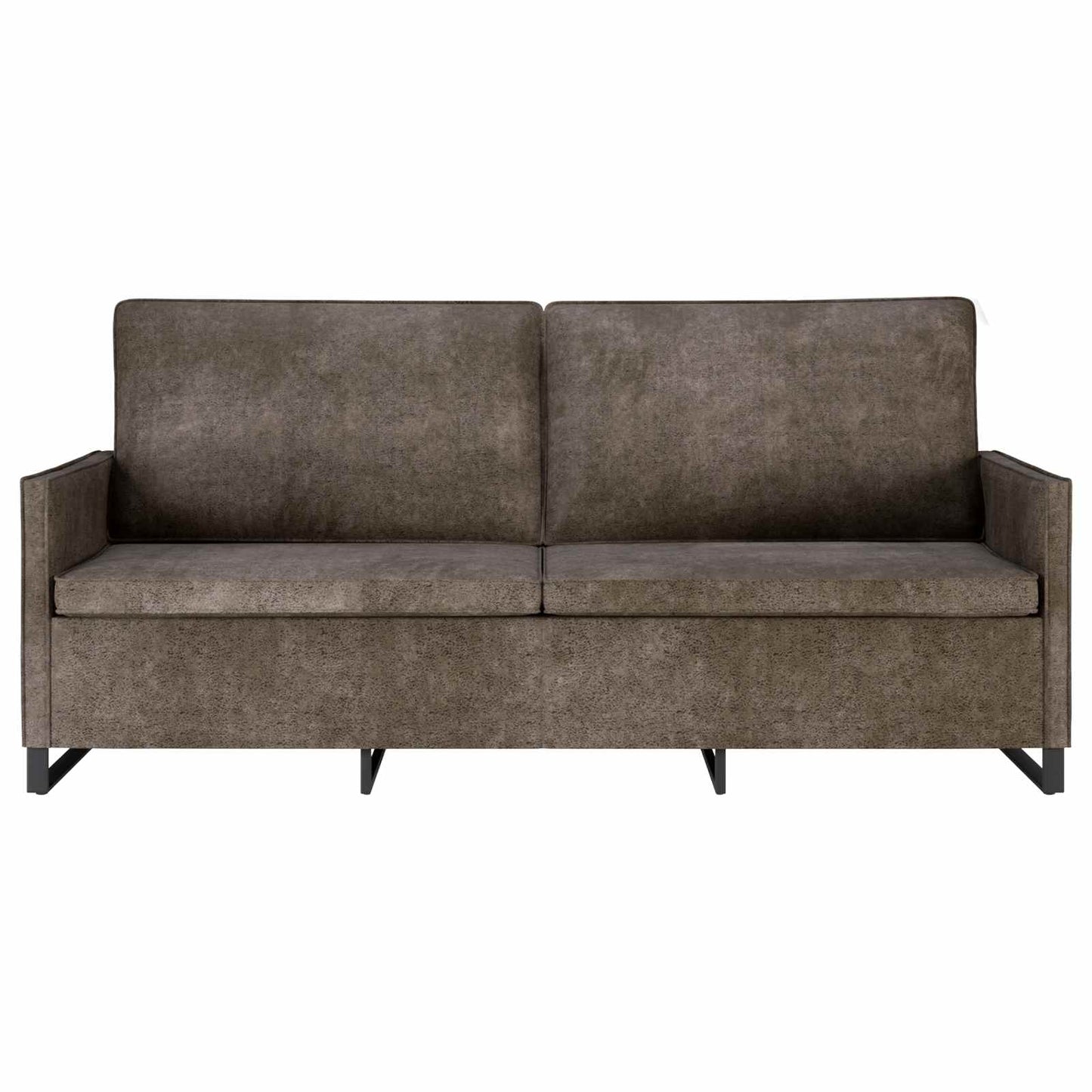 vidaXL 3 Seater Sofa Dark Grey 190 x 81 x 82 cm Faux Suede Fabric