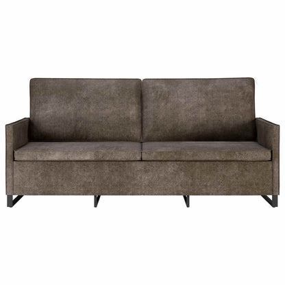 vidaXL 3 Seater Sofa Dark Grey 190 x 81 x 82 cm Faux Suede Fabric