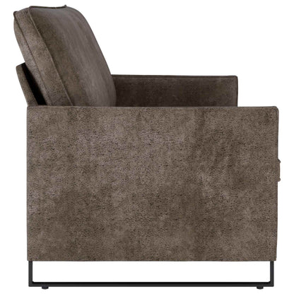vidaXL 3 Seater Sofa Dark Grey 190 x 81 x 82 cm Faux Suede Fabric