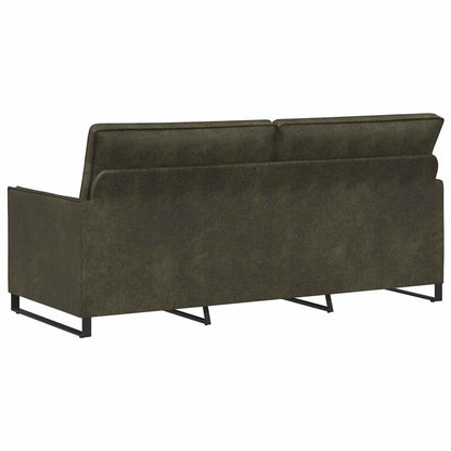 vidaXL 3 Seater Sofa Army Green 190 x 81 x 82 cm Faux Suede Fabric