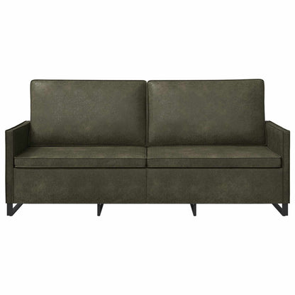 vidaXL 3 Seater Sofa Army Green 190 x 81 x 82 cm Faux Suede Fabric