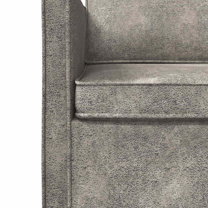 vidaXL 3 Seater Sofa Light Grey 220 x 81 x 82 cm Faux Suede Fabric