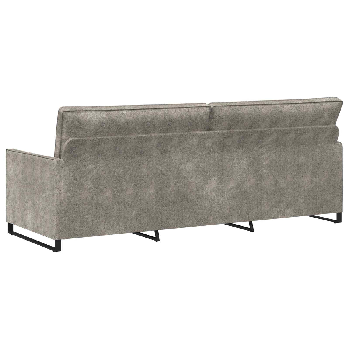 vidaXL 3 Seater Sofa Light Grey 220 x 81 x 82 cm Faux Suede Fabric