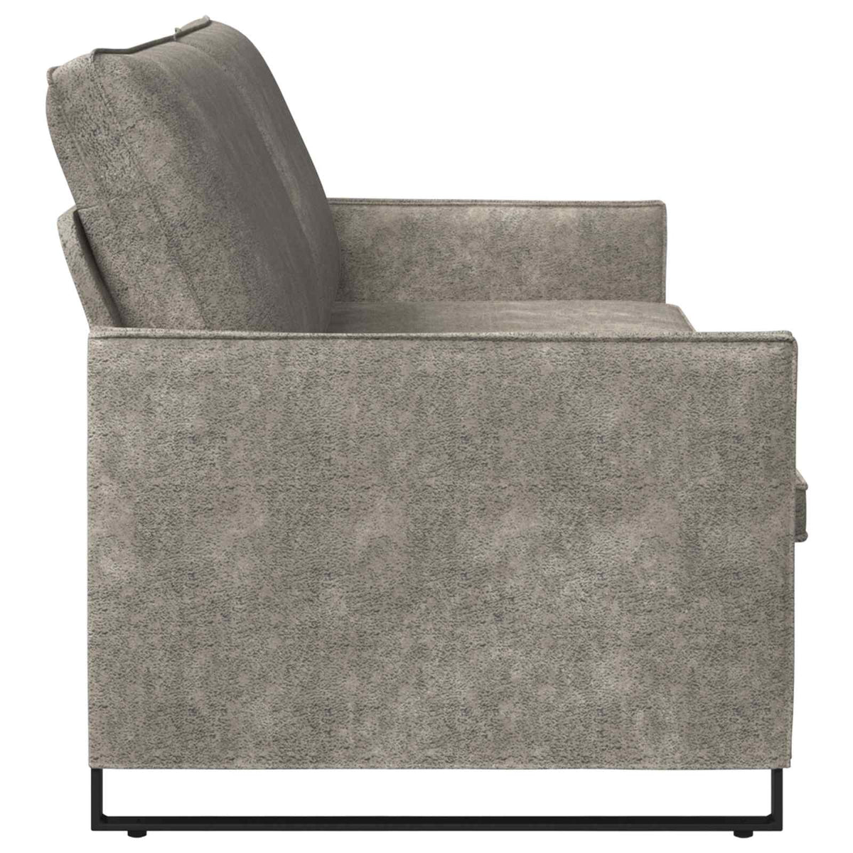 vidaXL 3 Seater Sofa Light Grey 220 x 81 x 82 cm Faux Suede Fabric