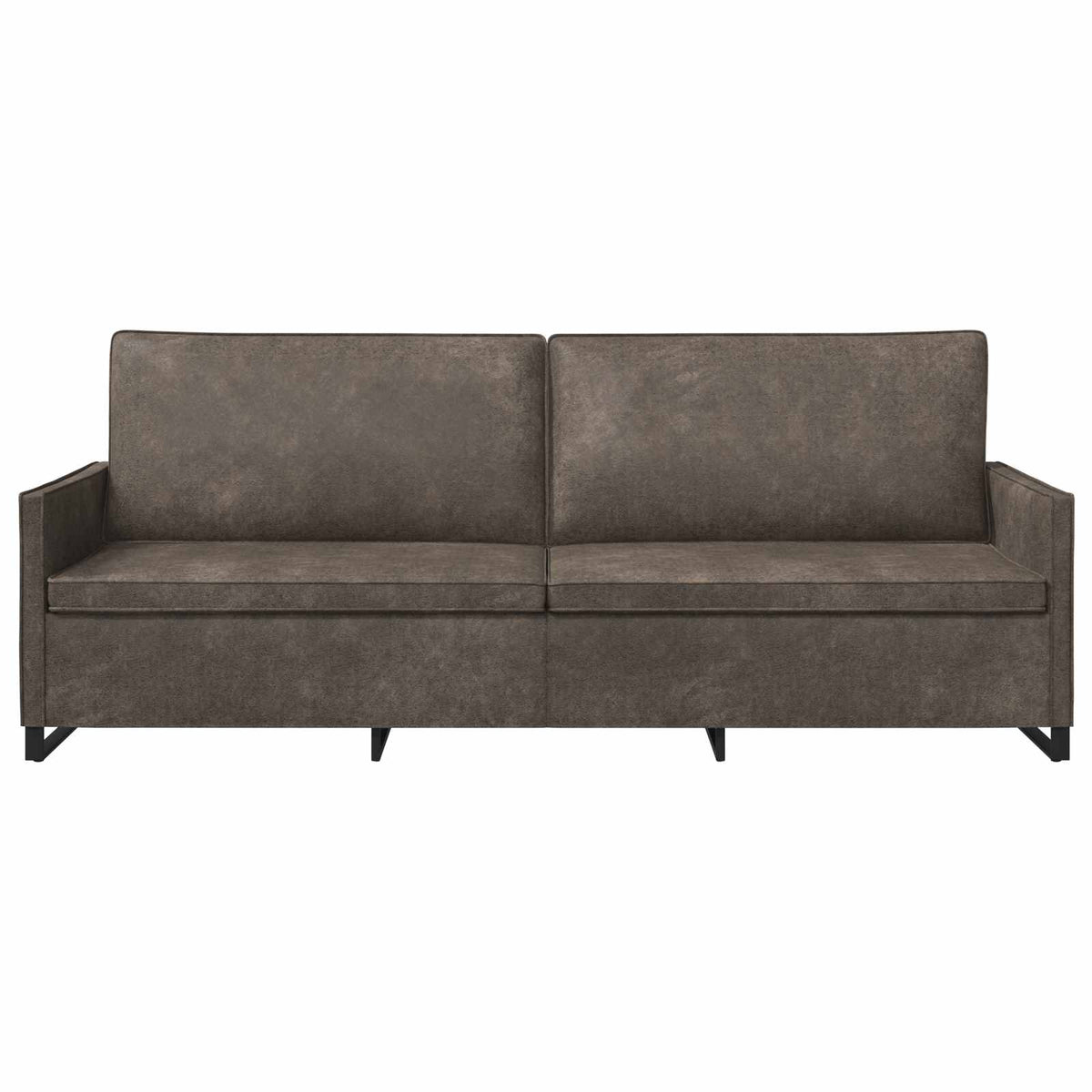 vidaXL 3 Seater Sofa Dark Grey 220 x 81 x 82 cm Faux Suede Fabric