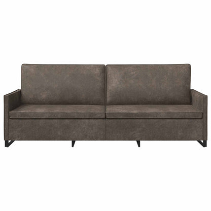 vidaXL 3 Seater Sofa Dark Grey 220 x 81 x 82 cm Faux Suede Fabric
