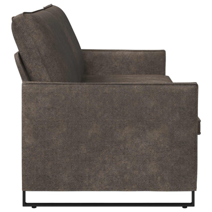 vidaXL 3 Seater Sofa Dark Grey 220 x 81 x 82 cm Faux Suede Fabric