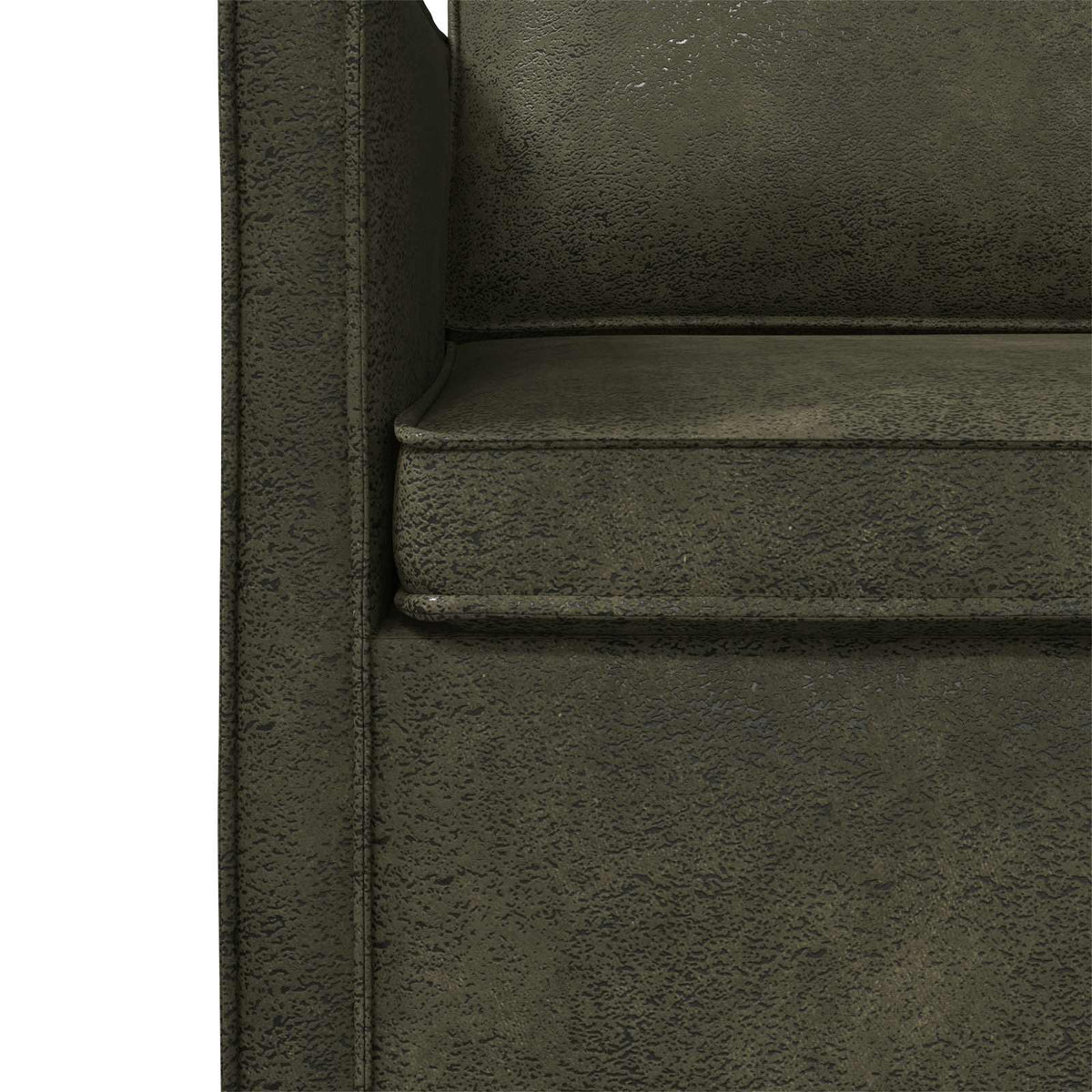 vidaXL 3 Seater Sofa Army Green 220 x 81 x 82 cm Faux Suede Fabric