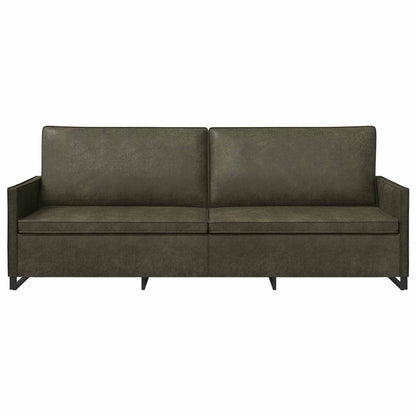 vidaXL 3 Seater Sofa Army Green 220 x 81 x 82 cm Faux Suede Fabric