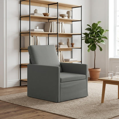 vidaXL Armchair Dark Grey 70 x 81 x 82 cm Fabric
