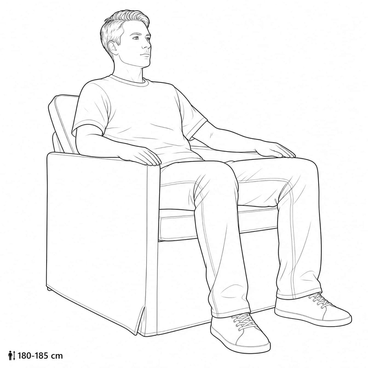 vidaXL Armchair Dark Grey 70 x 81 x 82 cm Fabric