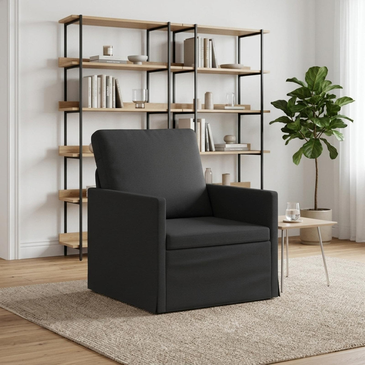 vidaXL Armchair Black 70 x 81 x 82 cm Fabric