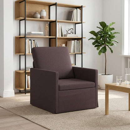 vidaXL Armchair Dark Brown 70 x 81 x 82 cm Fabric