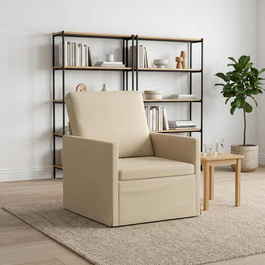 vidaXL Armchair Cream 70 x 81 x 82 cm Fabric