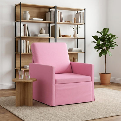 vidaXL Armchair Pink 70 x 81 x 82 cm Fabric