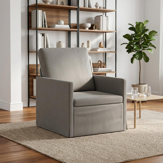 vidaXL Armchair Light Grey 70 x 81 x 82 cm Velvet