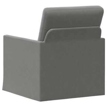 vidaXL Armchair Dark Grey 70 x 81 x 82 cm Velvet