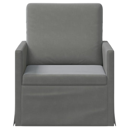 vidaXL Armchair Dark Grey 70 x 81 x 82 cm Velvet