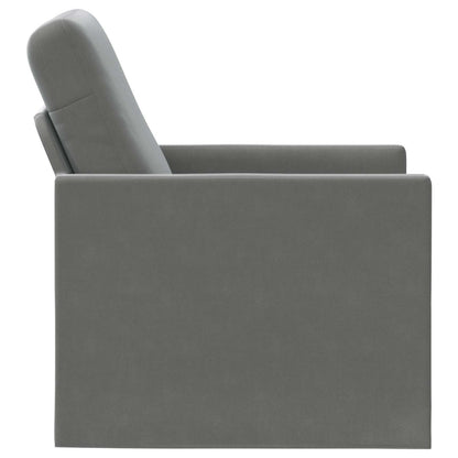 vidaXL Armchair Dark Grey 70 x 81 x 82 cm Velvet