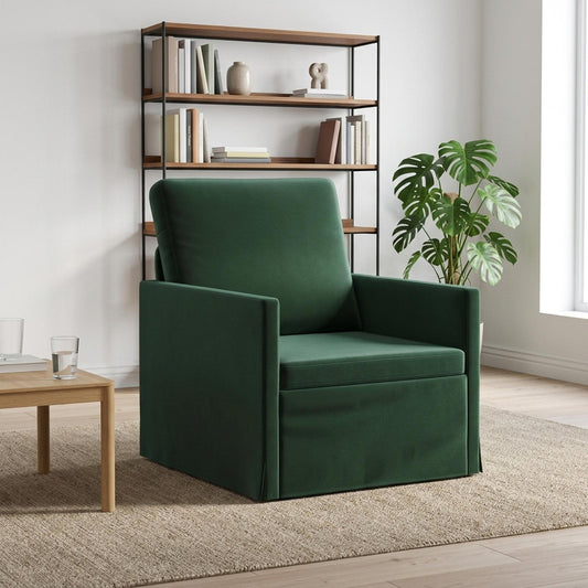 vidaXL Armchair Dark Green 70 x 81 x 82 cm Velvet