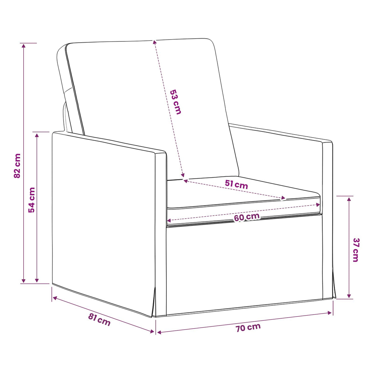 vidaXL Armchair Dark Green 70 x 81 x 82 cm Velvet