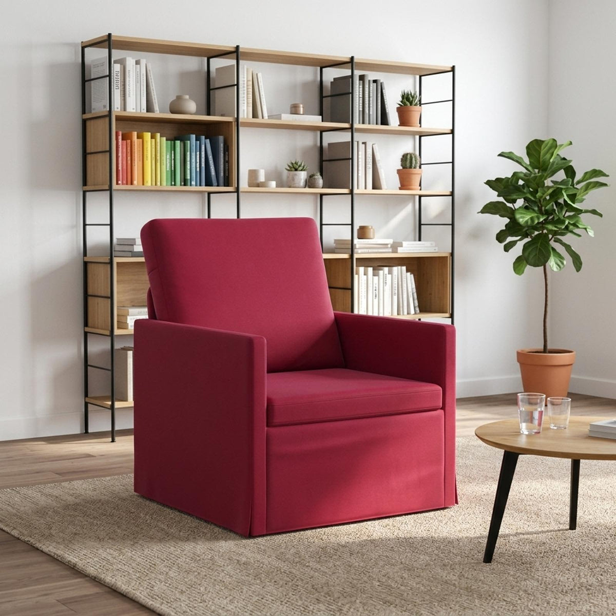 vidaXL Armchair Wine Red 70 x 81 x 82 cm Velvet