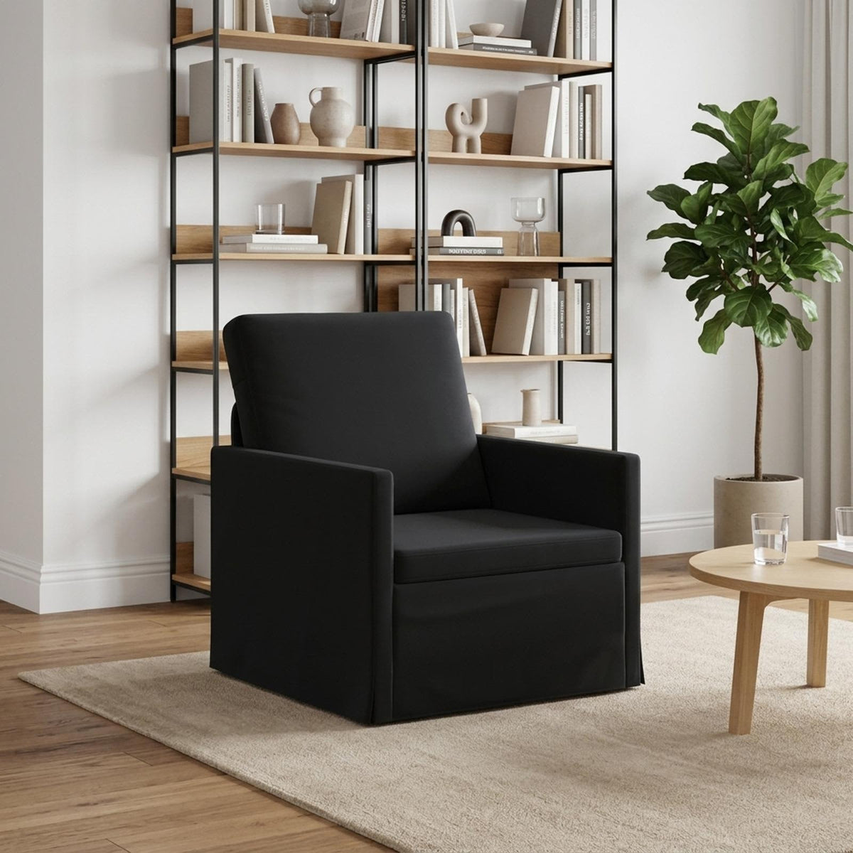 vidaXL Armchair Black 70 x 81 x 82 cm Velvet