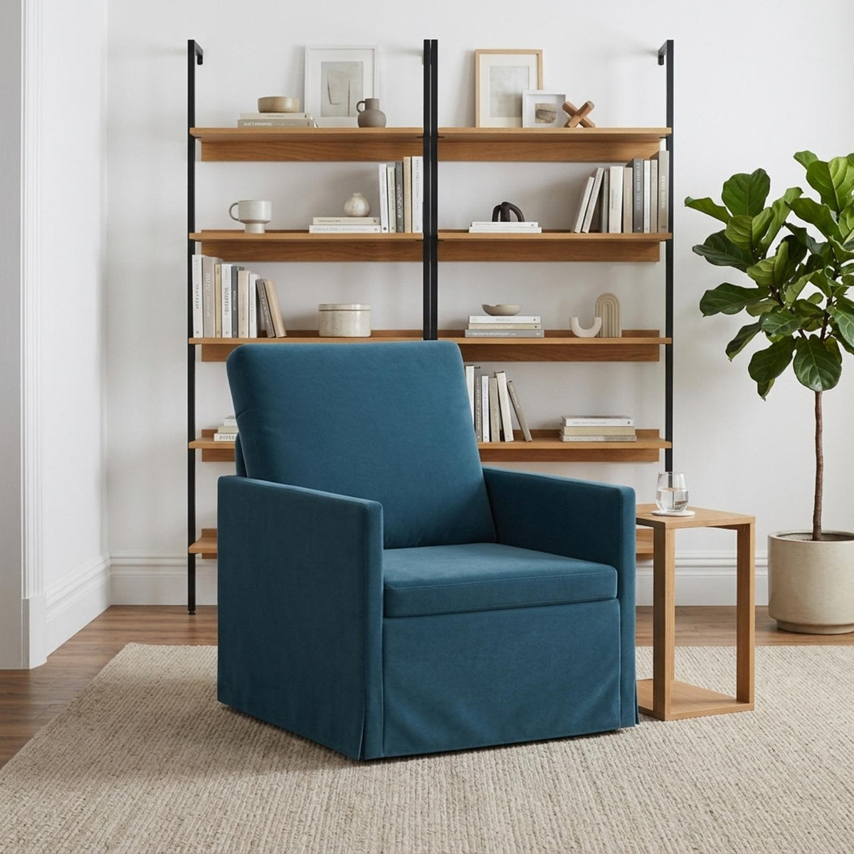 vidaXL Armchair Blue 70 x 81 x 82 cm Velvet