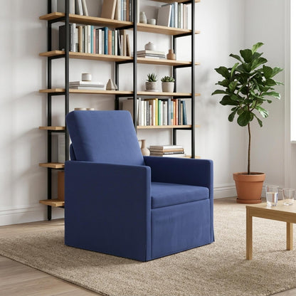 vidaXL Armchair Police Blue 70 x 81 x 82 cm Velvet