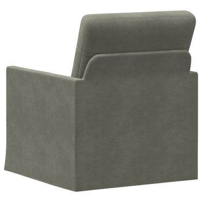 vidaXL Armchair Light Grey 70 x 81 x 82 cm Corduroy Fabric