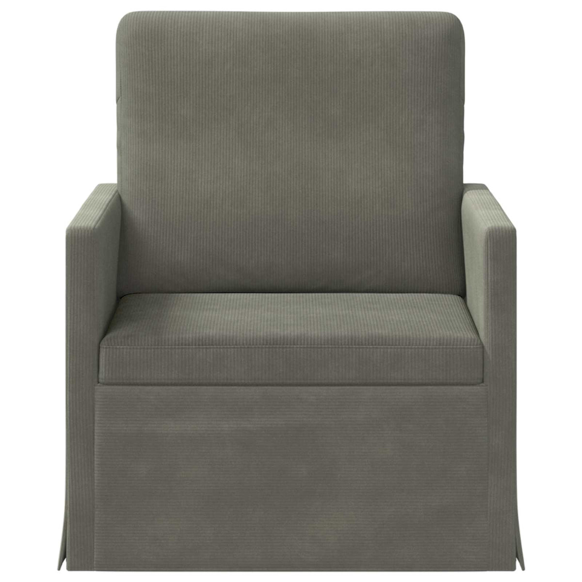 vidaXL Armchair Light Grey 70 x 81 x 82 cm Corduroy Fabric