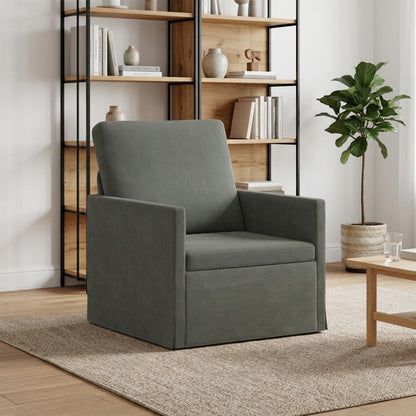 vidaXL Armchair Dark Grey 70 x 81 x 82 cm Corduroy Fabric