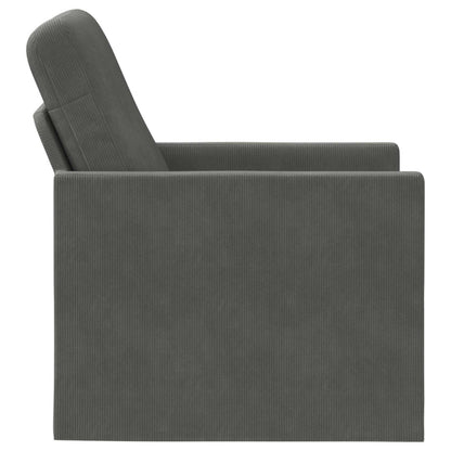 vidaXL Armchair Dark Grey 70 x 81 x 82 cm Corduroy Fabric