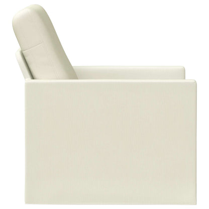 vidaXL Armchair Cream 70 x 81 x 82 cm Corduroy Fabric