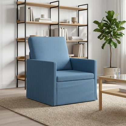 vidaXL Armchair Blue 70 x 81 x 82 cm Corduroy Fabric