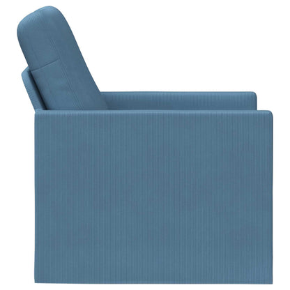 vidaXL Armchair Blue 70 x 81 x 82 cm Corduroy Fabric