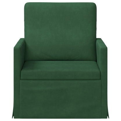 vidaXL Armchair Jungle Green 70 x 81 x 82 cm Corduroy Fabric