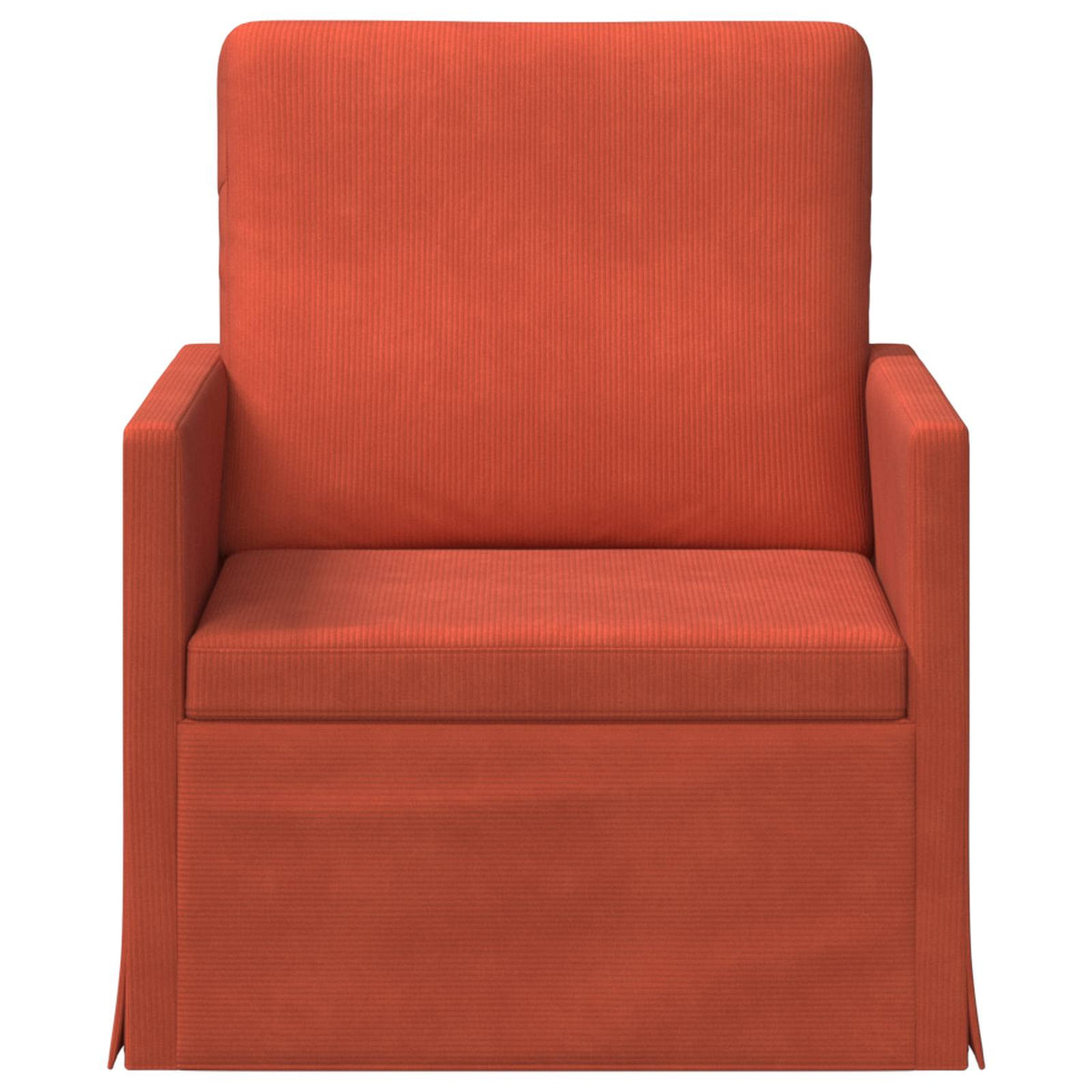 vidaXL Armchair Red Orange 70 x 81 x 82 cm Corduroy Fabric