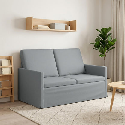 vidaXL 2 Seater Sofa Light Grey 130 x 81 x 82 cm Fabric