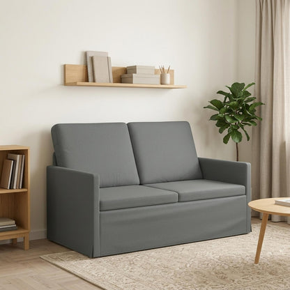 vidaXL 2 Seater Sofa Dark Grey 130 x 81 x 82 cm Fabric