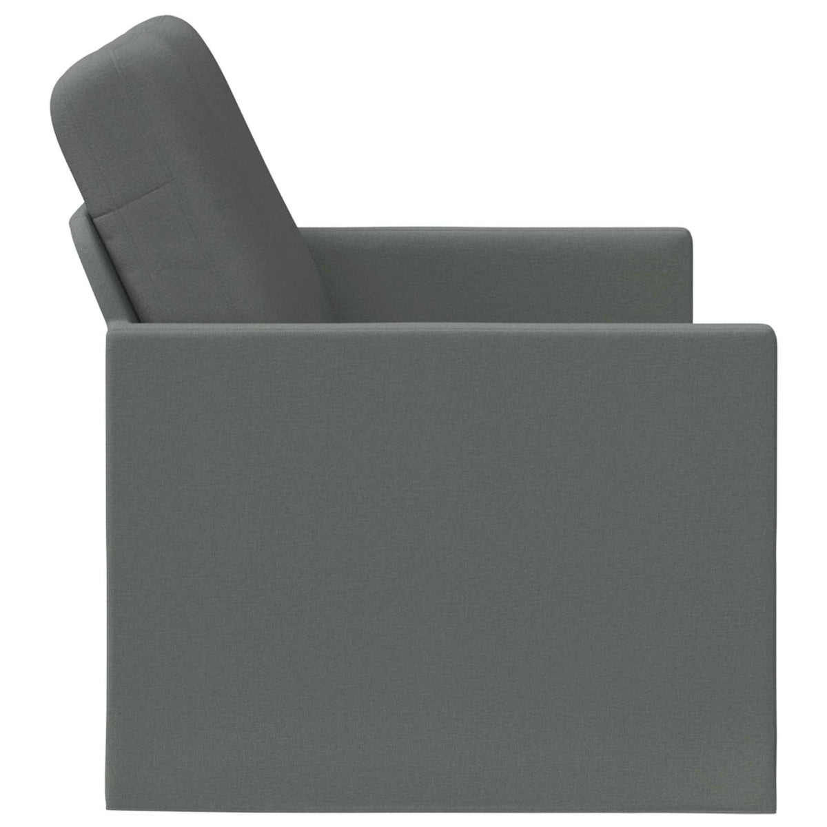 vidaXL 2 Seater Sofa Dark Grey 130 x 81 x 82 cm Fabric