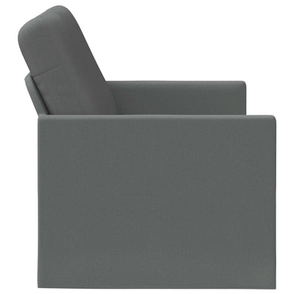 vidaXL 2 Seater Sofa Dark Grey 130 x 81 x 82 cm Fabric