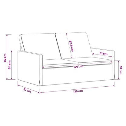 vidaXL 2 Seater Sofa Dark Grey 130 x 81 x 82 cm Fabric