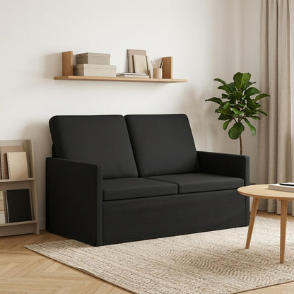 vidaXL 2 Seater Sofa Black 130 x 81 x 82 cm Fabric