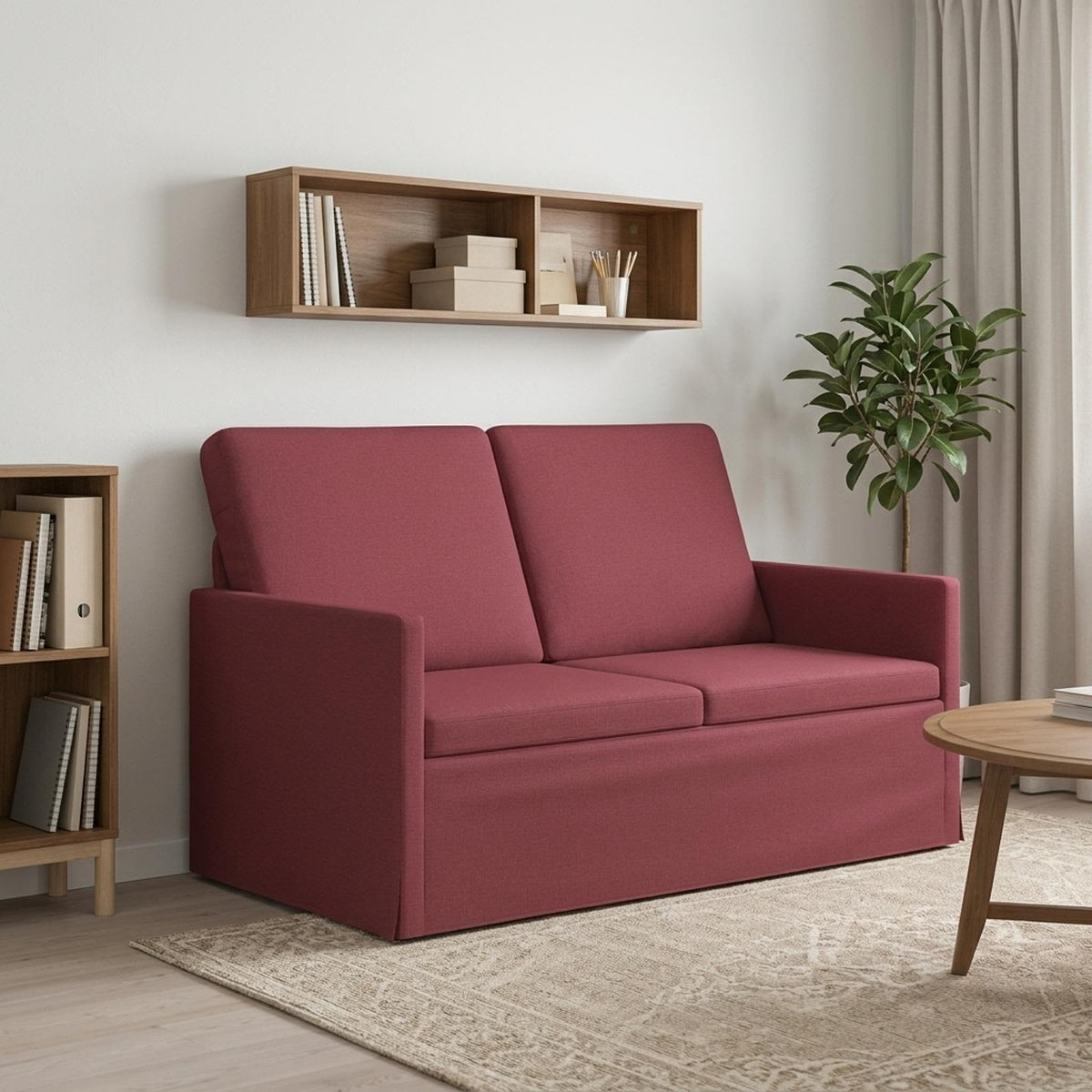 vidaXL 2 Seater Sofa Wine Red 130 x 81 x 82 cm Fabric