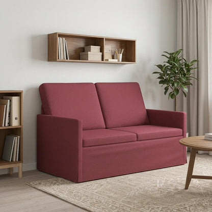 vidaXL 2 Seater Sofa Wine Red 130 x 81 x 82 cm Fabric