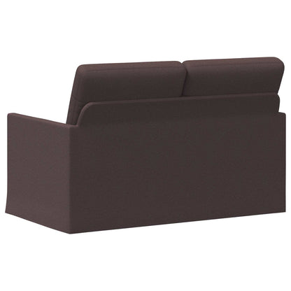 vidaXL 2 Seater Sofa Dark Brown 130 x 81 x 82 cm Fabric