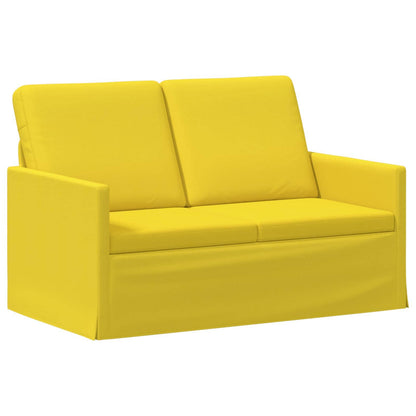 vidaXL 2 Seater Sofa Light Yellow 130 x 81 x 82 cm Fabric